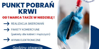 Badania krwi w&nbsp;NIEDZIELE